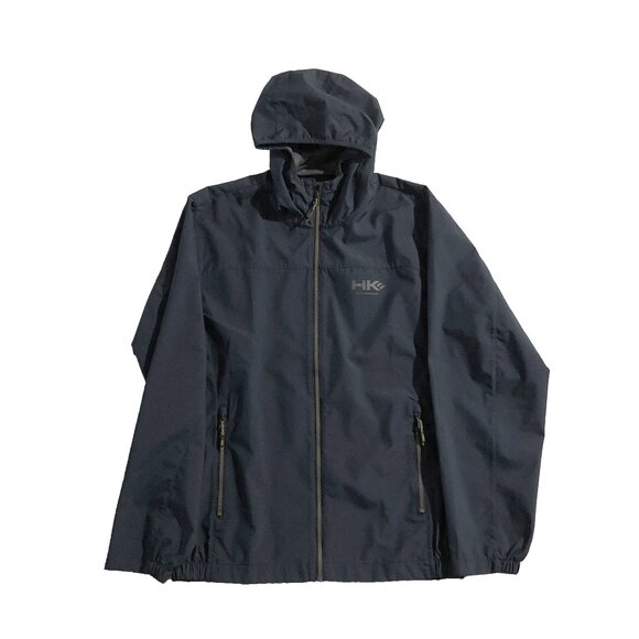 Hawke & Co Performance Rain Jacket Mens M Navy Hooded Windbreaker Light Jacket - Picture 1 of 10